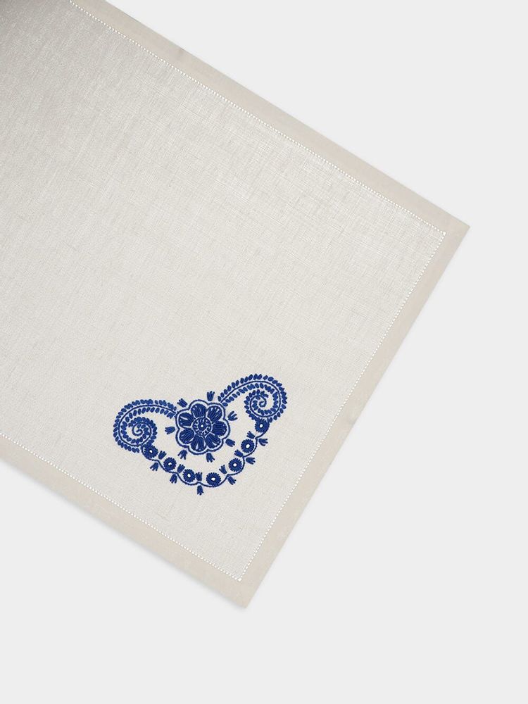 Placemats - Hand Embroidered Teresa Placemat - HOUSE OF CAPRICORN