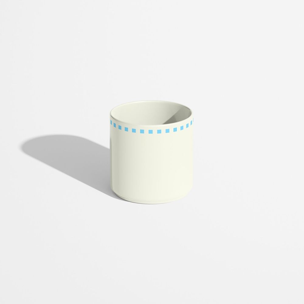 Cadeaux - Tasse à café en porcelaine à motif géométrique bleu - ISUWA