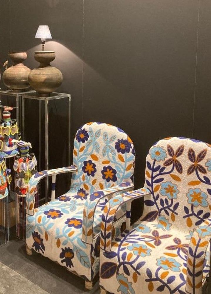 Fauteuils - Fauteuil perlé - Yoruba - FERNANDO OTERO
