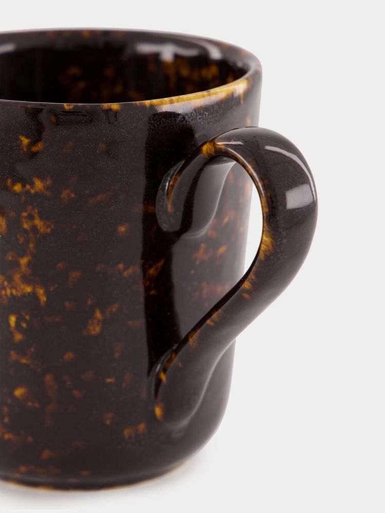 Kitchen utensils - Tartaruga Brown Ceramic Mug - HOUSE OF CAPRICORN