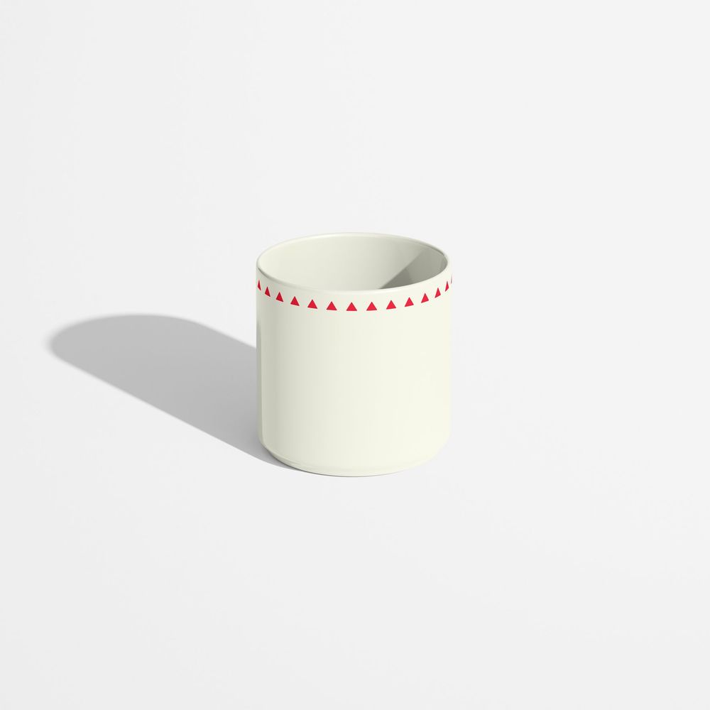 Tasses et mugs - Tasse à café en porcelaine à motif géométrique rouge - ISUWA