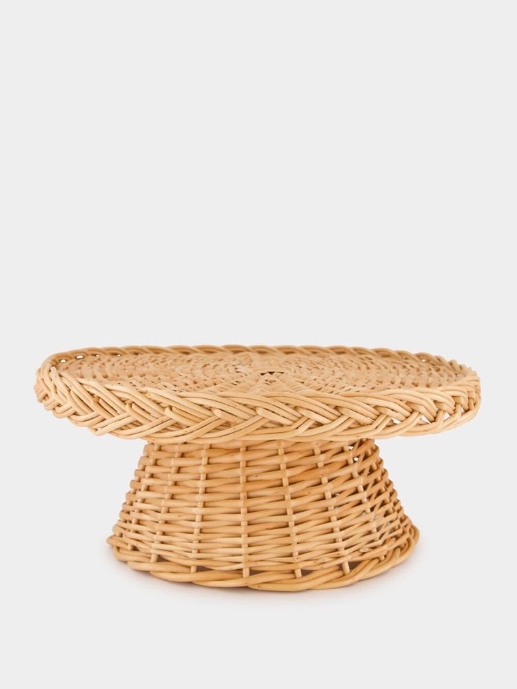 Kitchen utensils - Handmade Vitória Wicker Cake Plate - HOUSE OF CAPRICORN