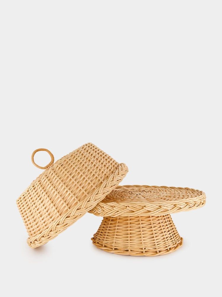 Kitchen utensils - Handmade Vitória Wicker Cake Plate - HOUSE OF CAPRICORN