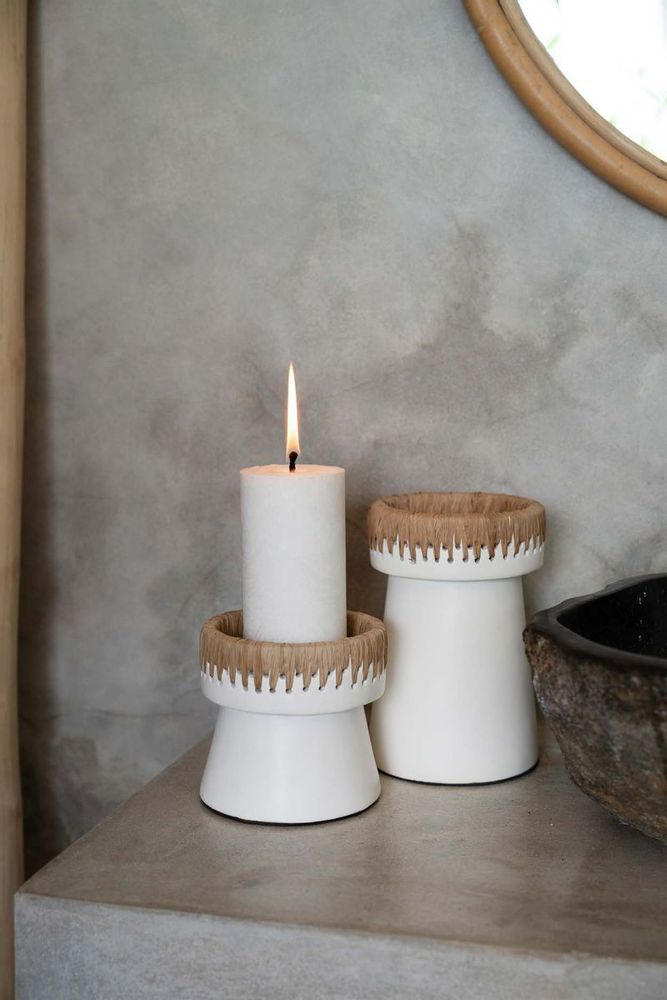 Bougeoirs et photophores - Le Bougeoir Pretty - Blanc Naturel - S - BAZAR BIZAR LIVING