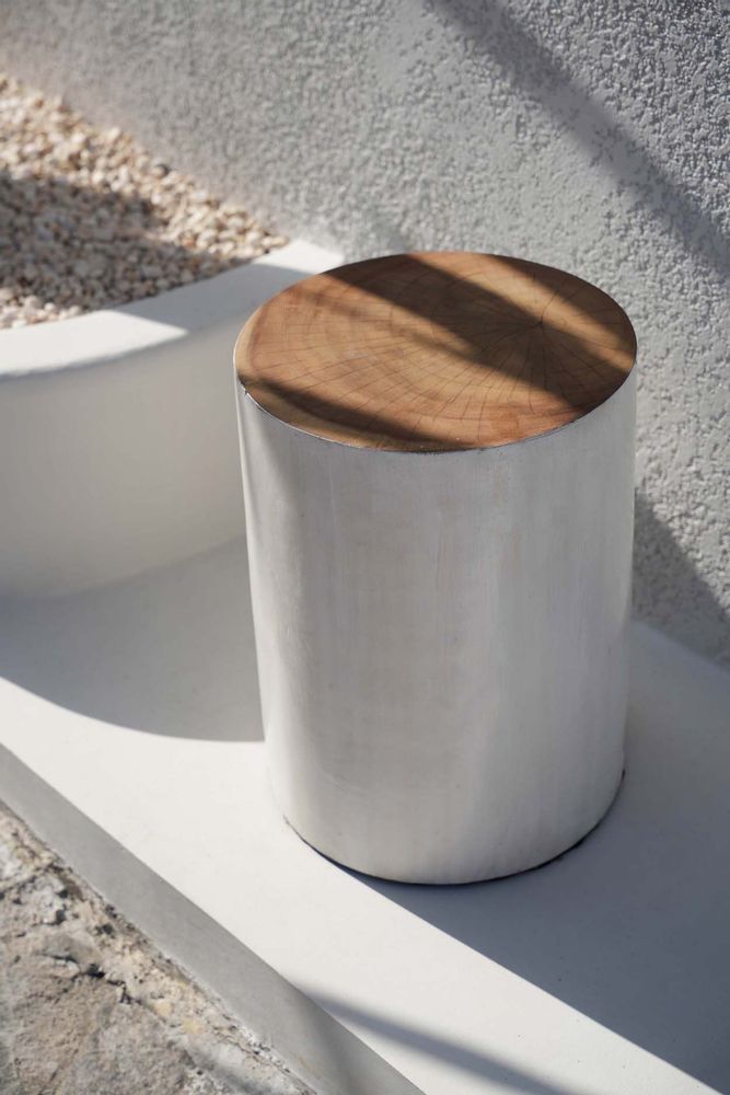 Tabourets - Tabouret The Tribe - Blanc naturel - BAZAR BIZAR LIVING