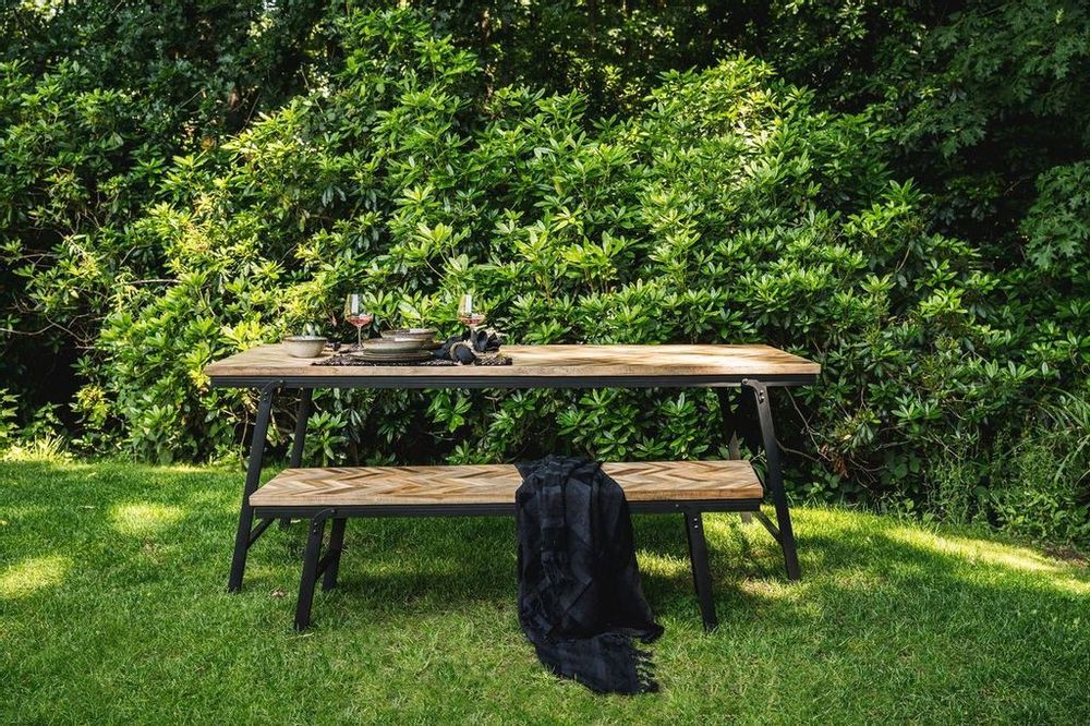 Bancs - Le Banc Chevrons - Naturel - 150 - BAZAR BIZAR LIVING