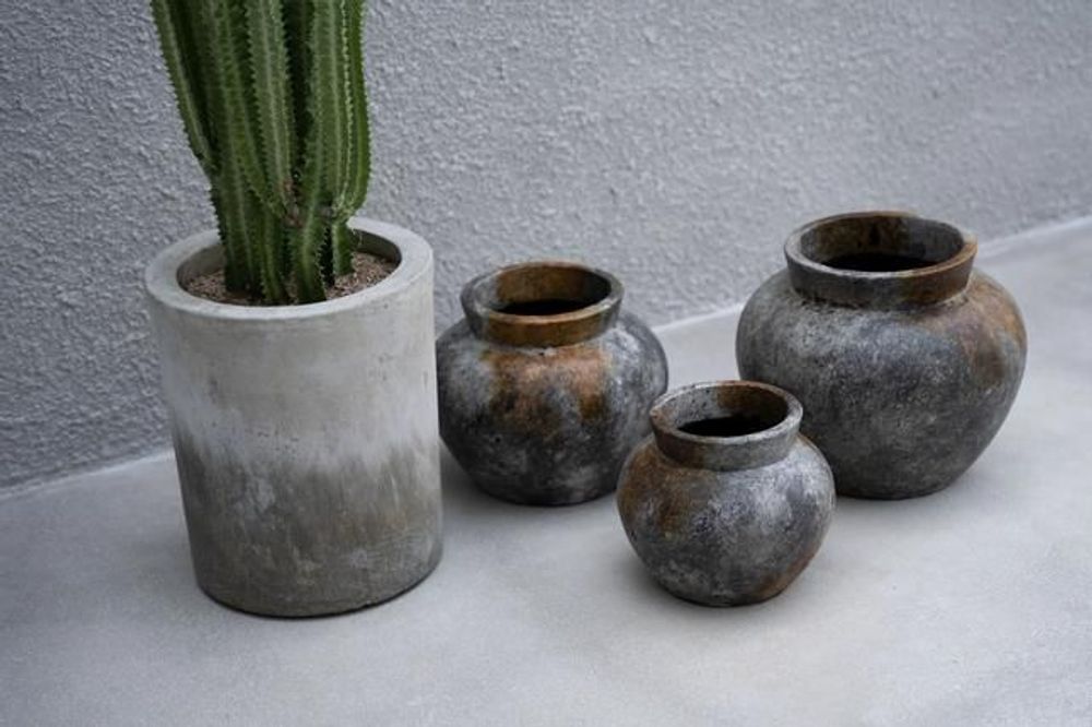 Vases - The Funky Vase - Antique Grey - S - BAZAR BIZAR LIVING