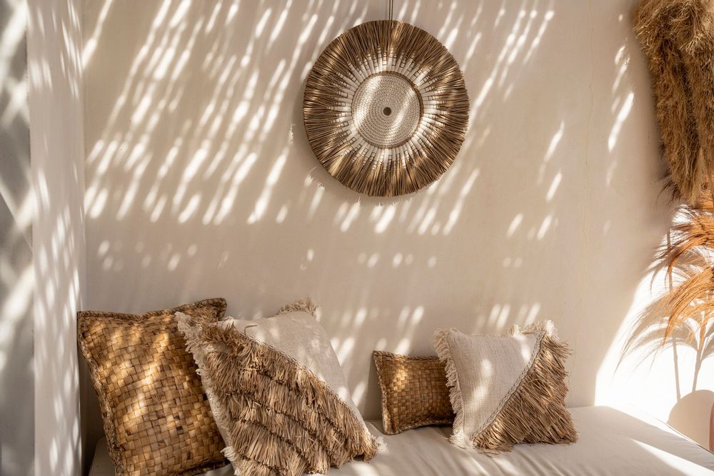Other wall decoration - The Raffia Macramé Wall Deco - White Natural - BAZAR BIZAR LIVING