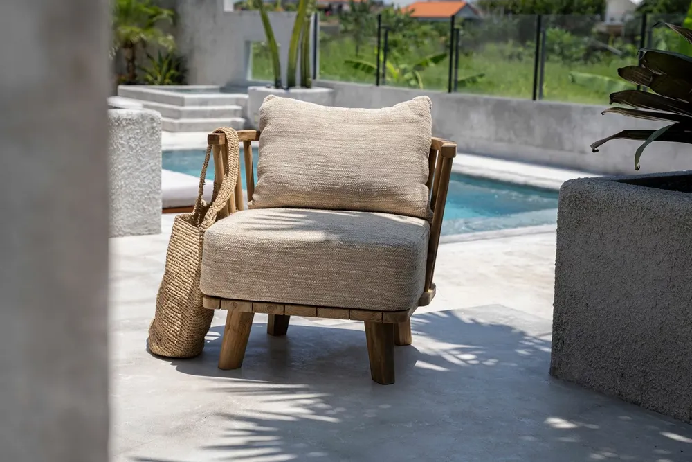 Small sofas - The Malawi One Seat Sofa - Natural Beige - BAZAR BIZAR LIVING