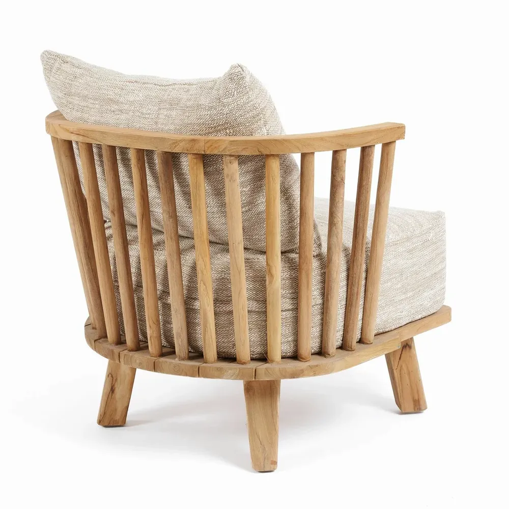 Small sofas - The Malawi One Seat Sofa - Natural Beige - BAZAR BIZAR LIVING