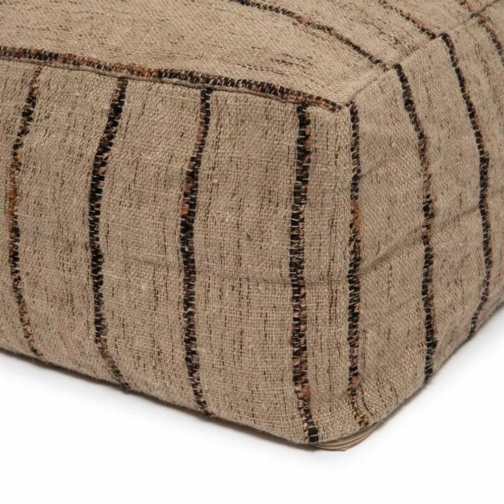 Ottomans - The Oh My Gee Pouffe - Beige Black - BAZAR BIZAR LIVING