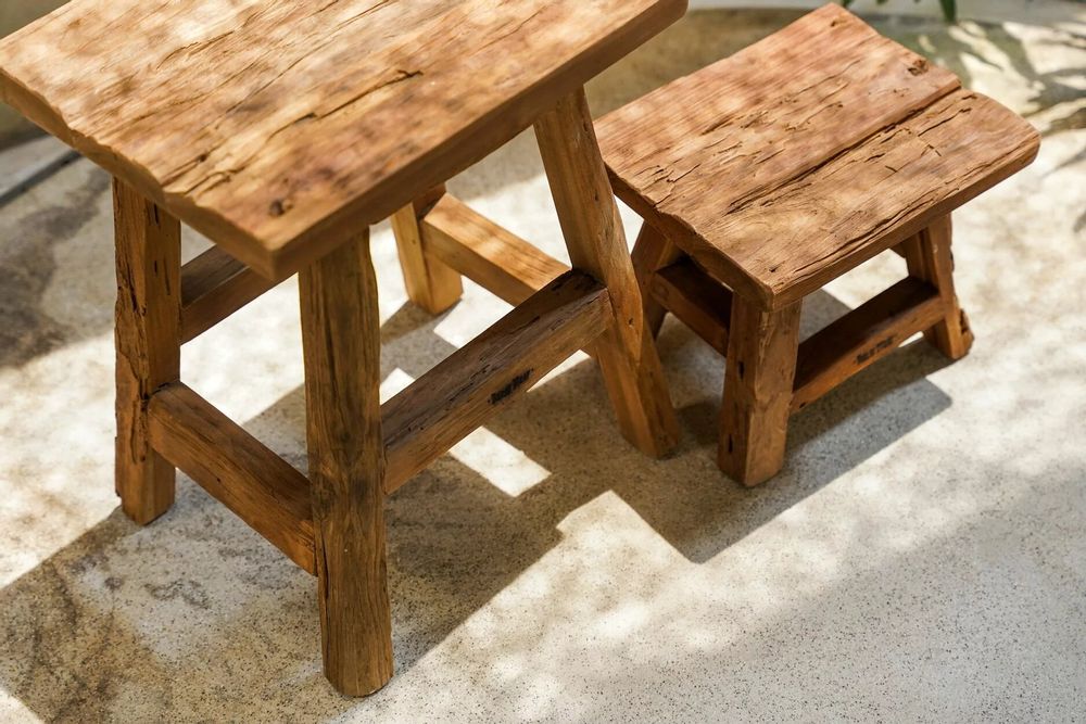 Stools - The Yoke Stool - Natural - S - BAZAR BIZAR LIVING