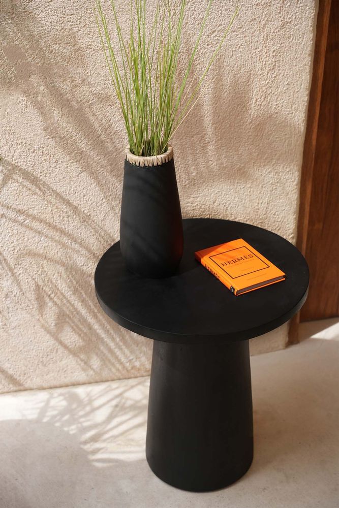 Autres tables  - La Table D'appoint Timber Conic - Noir - 50 - BAZAR BIZAR LIVING