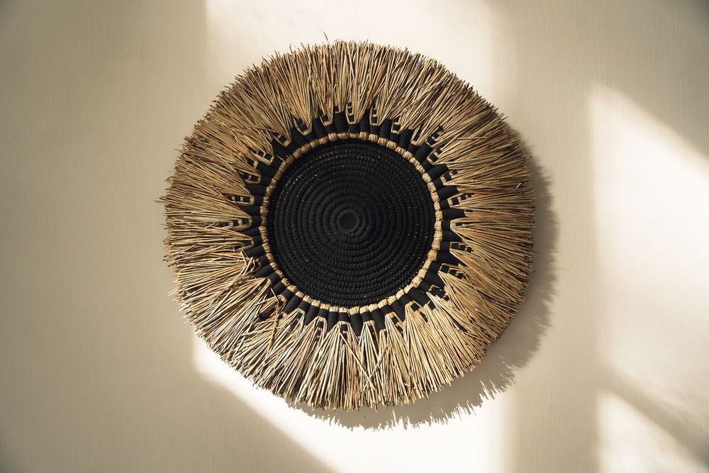 Objets de décoration - Déco Murale Macramé Raffia - Naturel Noir - BAZAR BIZAR LIVING