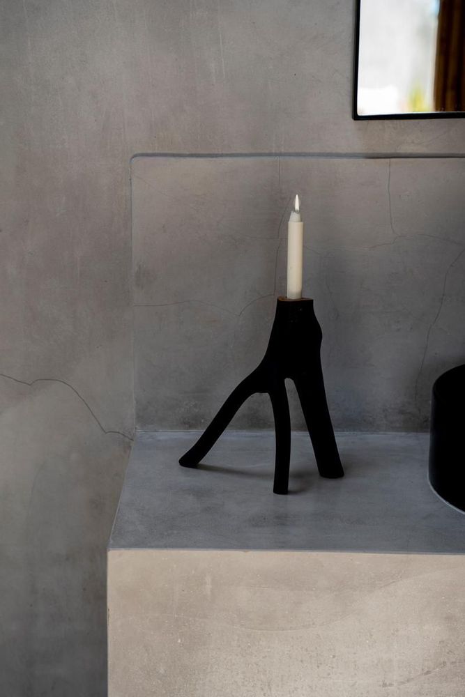 Bougeoirs et photophores - Le Bougeoir Triple Twig - Noir - BAZAR BIZAR LIVING