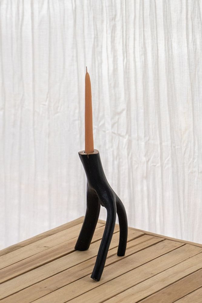 Bougeoirs et photophores - Le Bougeoir Triple Twig - Noir - BAZAR BIZAR LIVING