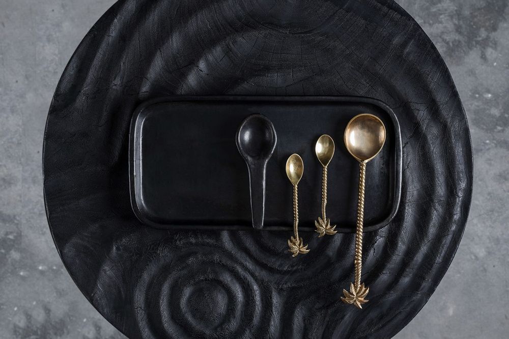 Flatware - The Palm Tree Salad Spoon - Gold - BAZAR BIZAR LIVING