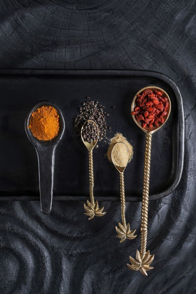 Flatware - The Palm Tree Salad Spoon - Gold - BAZAR BIZAR LIVING