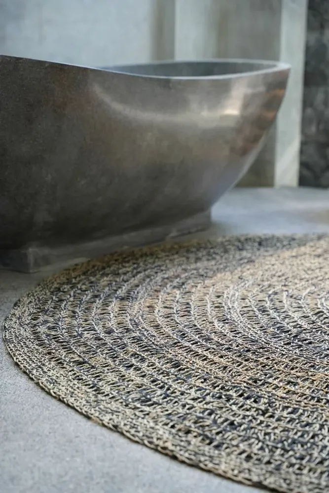 Design carpets - The Seagrass Carpet - Natural Black - 100 - BAZAR BIZAR LIVING