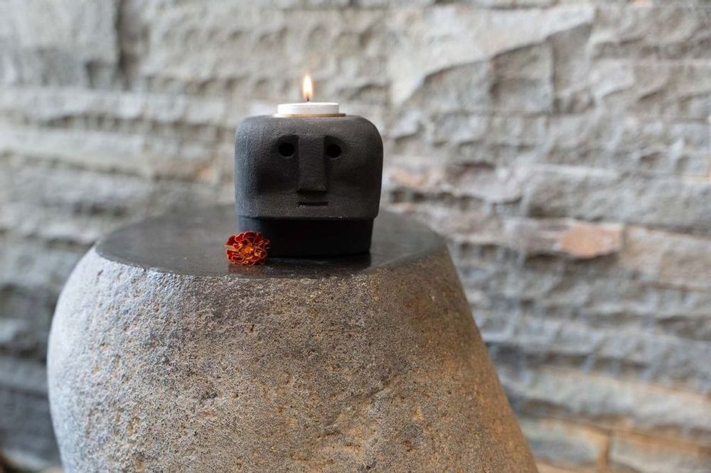 Candlesticks and candle holders - The Sumba Stone #27 Candle Holder - BAZAR BIZAR LIVING
