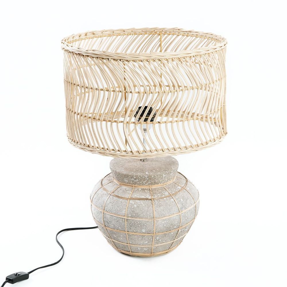 Table lamps - The Kythira Table Lamp - Natural Concrete - BAZAR BIZAR LIVING