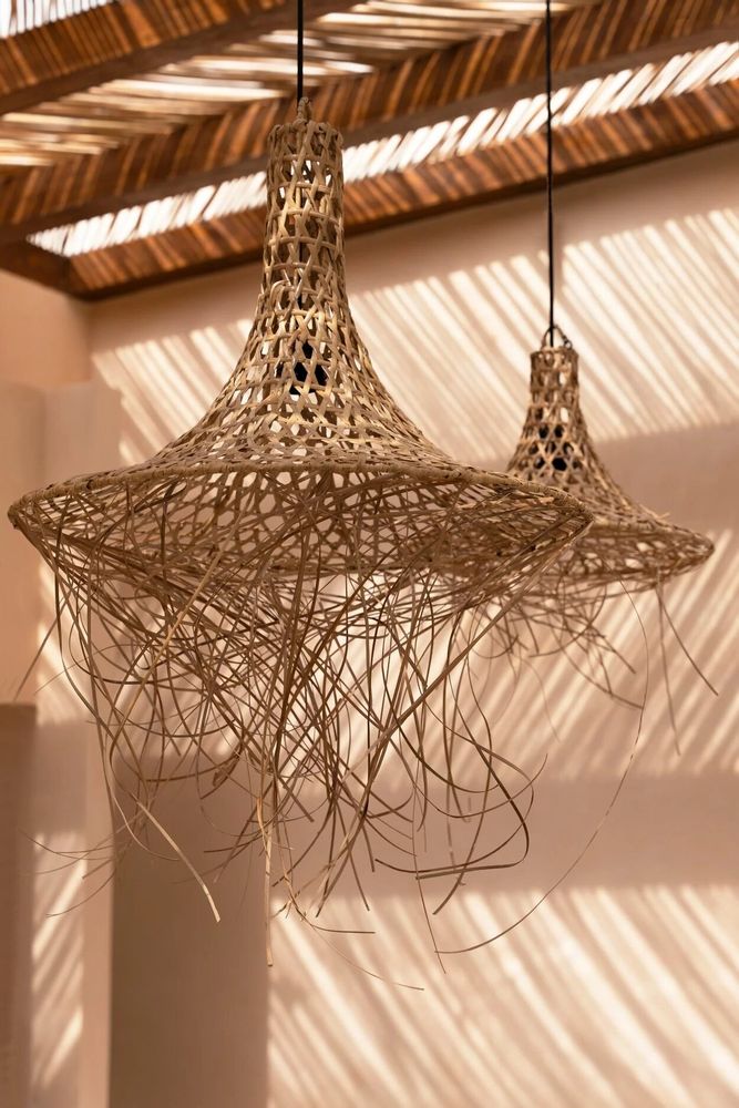 Hanging lights - The Mykonos Pendant - Natural - L - BAZAR BIZAR LIVING
