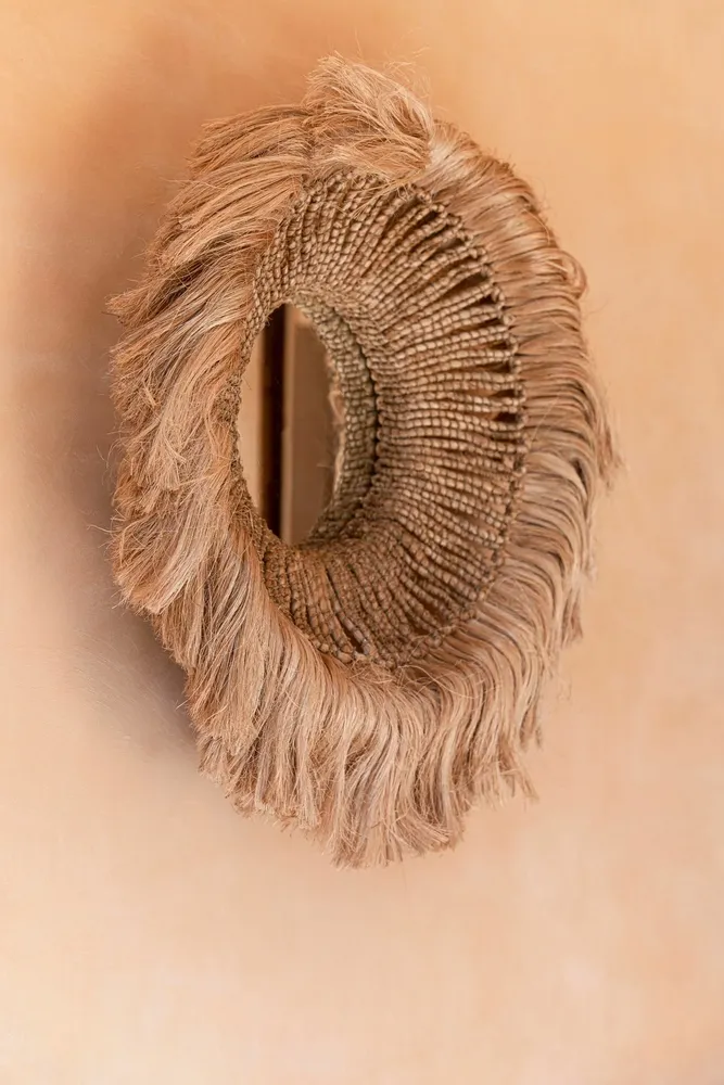 Mirrors - The Abaca Solomon Mirror - Natural - BAZAR BIZAR LIVING