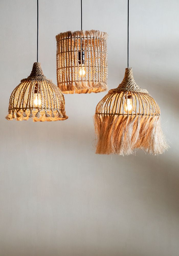 Suspensions - Le Pendentif Abaca Bird Cage - Naturel - M - BAZAR BIZAR LIVING