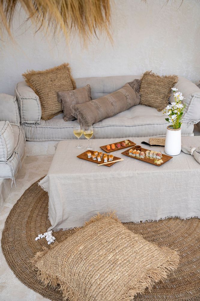 Linge de table textile - La Nappe en Lin - Beige - 150x200 - BAZAR BIZAR LIVING