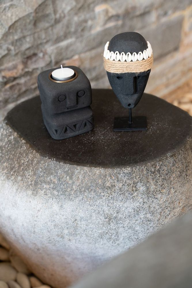 Candlesticks and candle holders - The Sumba Stone #26 Candle Holder - BAZAR BIZAR LIVING