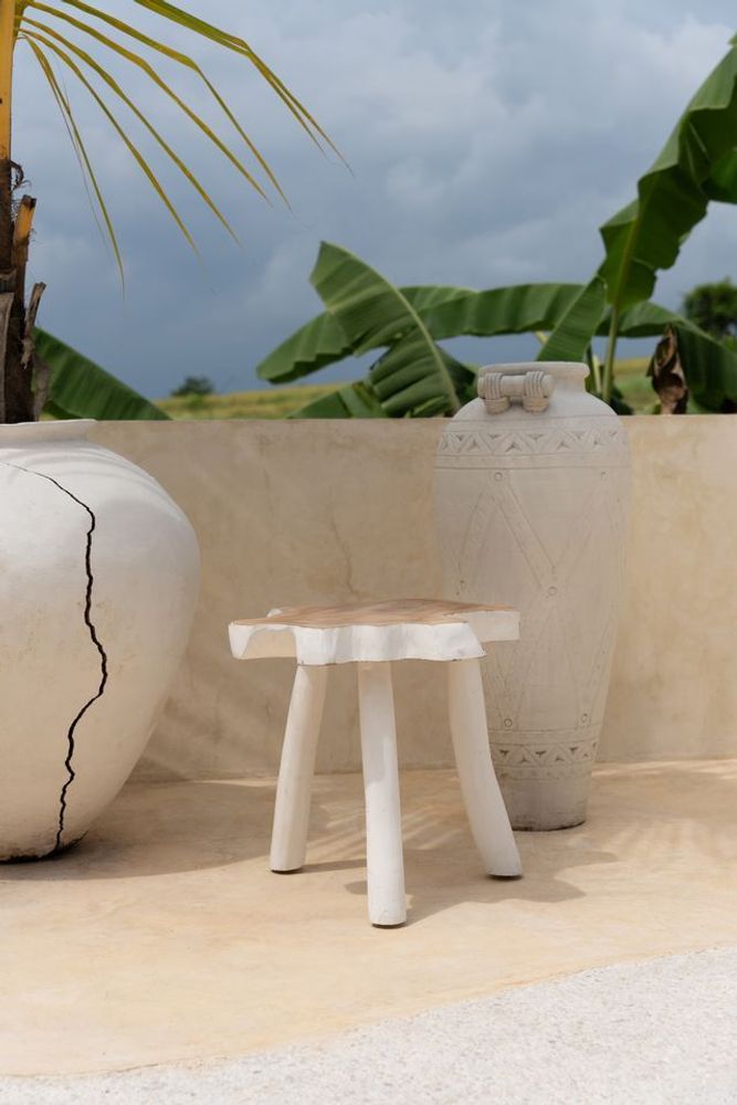 Tables basses - La Table D'appoint Organic - Blanc Naturel - BAZAR BIZAR LIVING