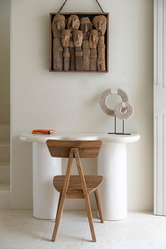 Objets de décoration - Papua Shell Disc Sur Pied - Blanc - M - BAZAR BIZAR LIVING