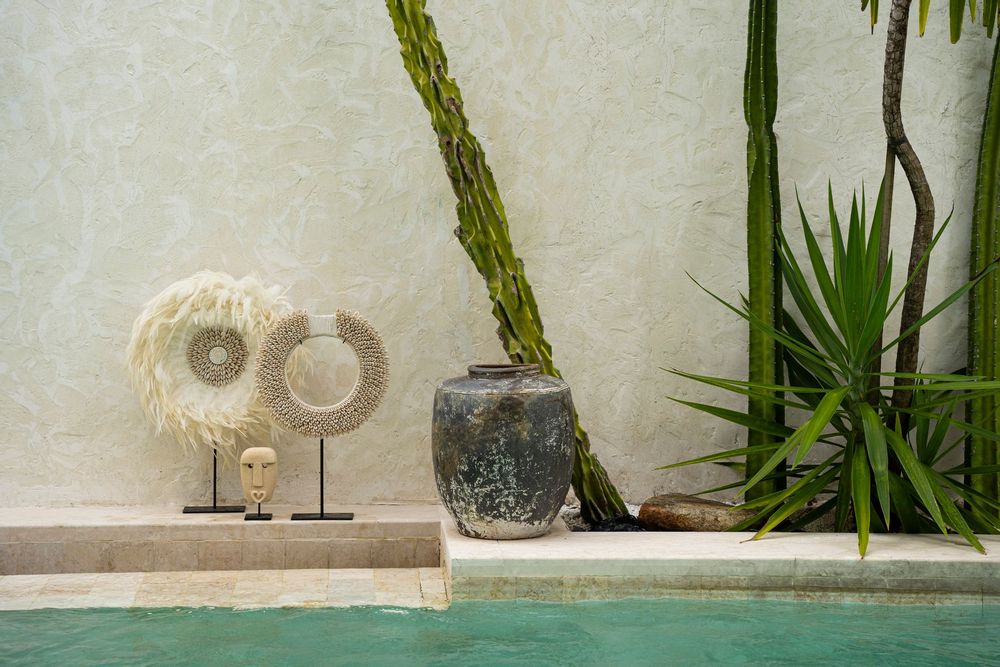 Objets de décoration - Papua Shell Disc Sur Pied - Blanc - M - BAZAR BIZAR LIVING