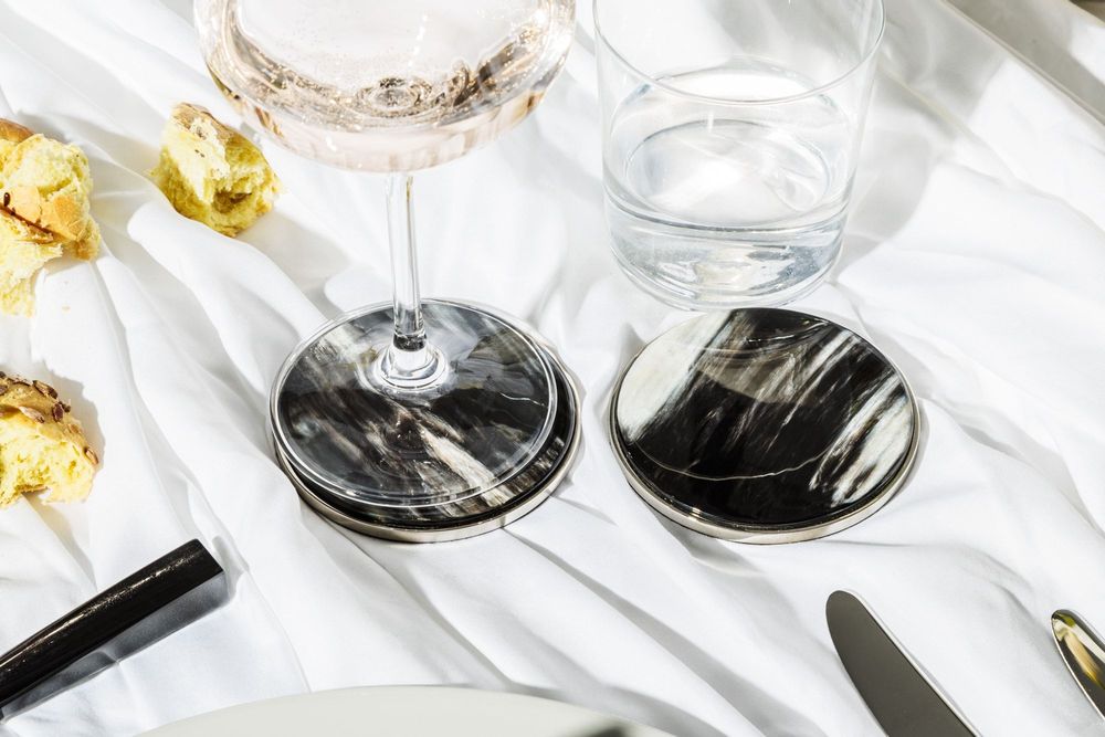 Wine accessories - Coaster Set | Natural Horn - ZANCHI 1952
