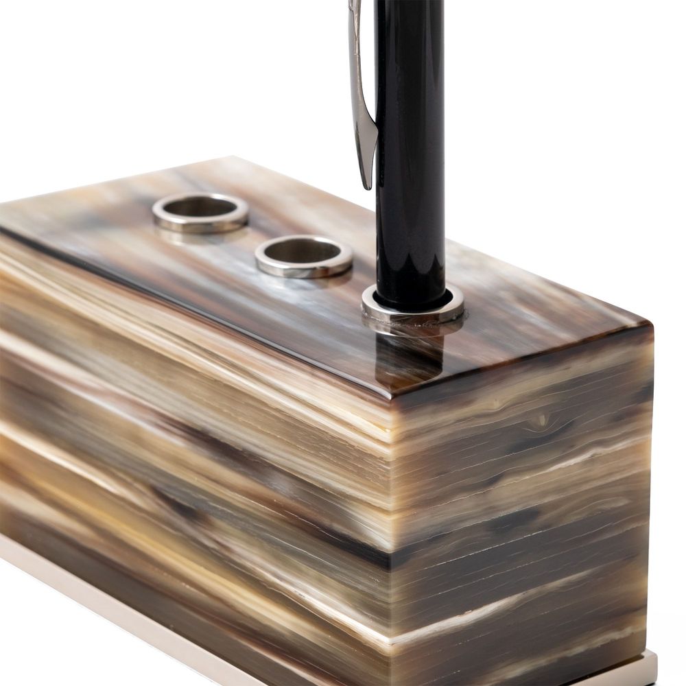 Gifts - Layered Pen Holder | Natural Horn - ZANCHI 1952