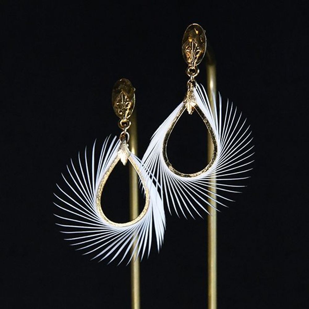Bijoux - Boucles d'Oreilles "Solaire" - FLEUR DE PLUMES
