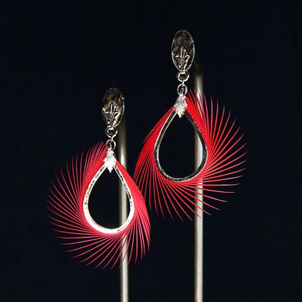Bijoux - Boucles d'Oreilles "Solaire" - FLEUR DE PLUMES