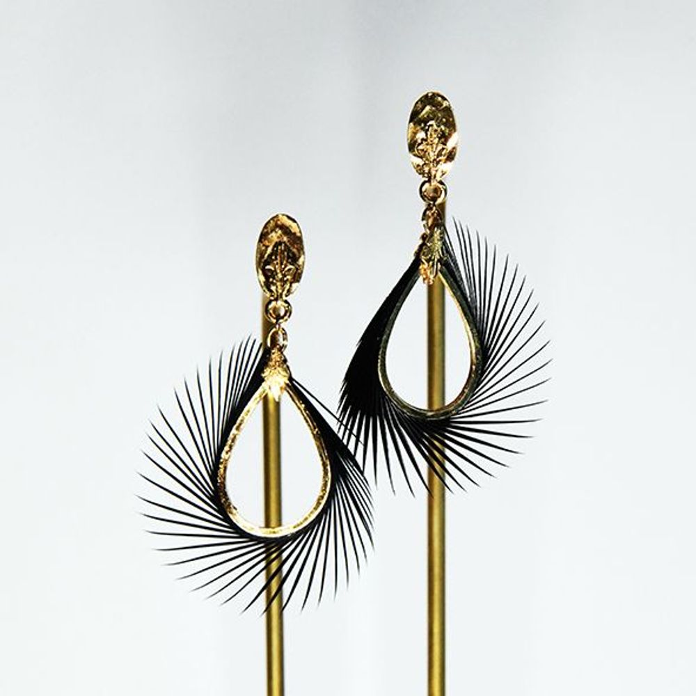 Bijoux - Boucles d'Oreilles "Solaire" - FLEUR DE PLUMES