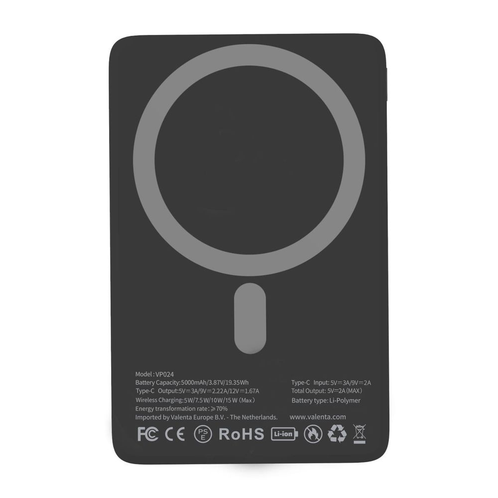 Petite maroquinerie - Batterie externe MagSafe Ultra Slim 5.000 mAh - VALENTA