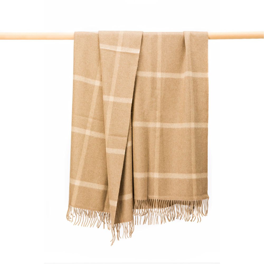 Plaids - Plaid en laine angora 75 % laine, 25 % Caregora Angora 136 x 190 cm - JOHN HANLY & CO