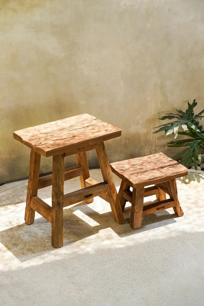 Stools - The Yoke Stool - Natural - L - BAZAR BIZAR LIVING