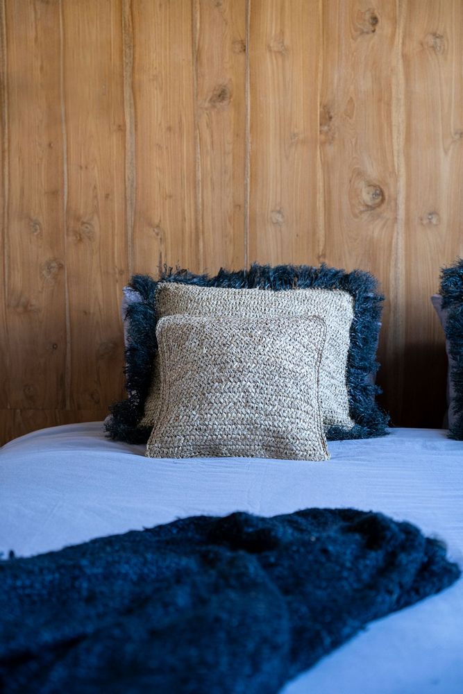 Cushions - The Raffia Flores Cushion Cover Square - Natural - 40x40 - BAZAR BIZAR LIVING