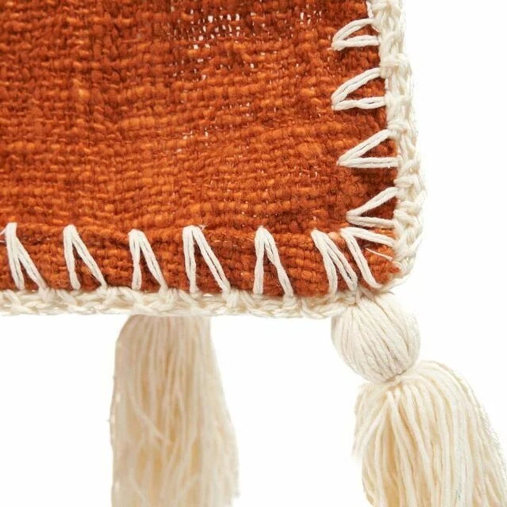Throw blankets - The Stitch Bed Throw - Terracotta - BAZAR BIZAR LIVING