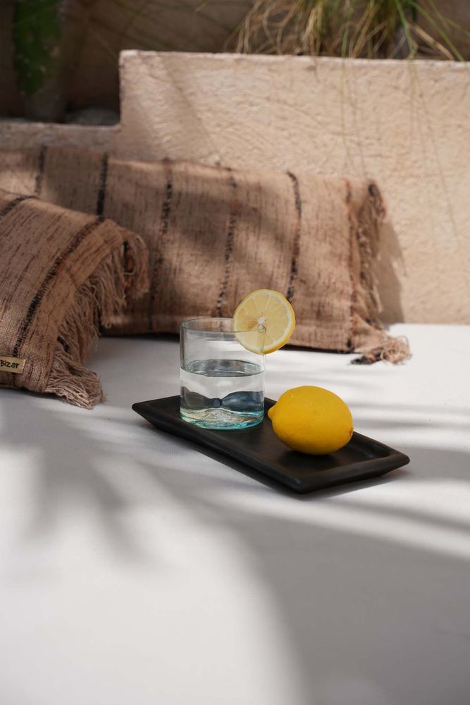 Platter and bowls - The Burned Sushi Plate - Black - L - BAZAR BIZAR LIVING
