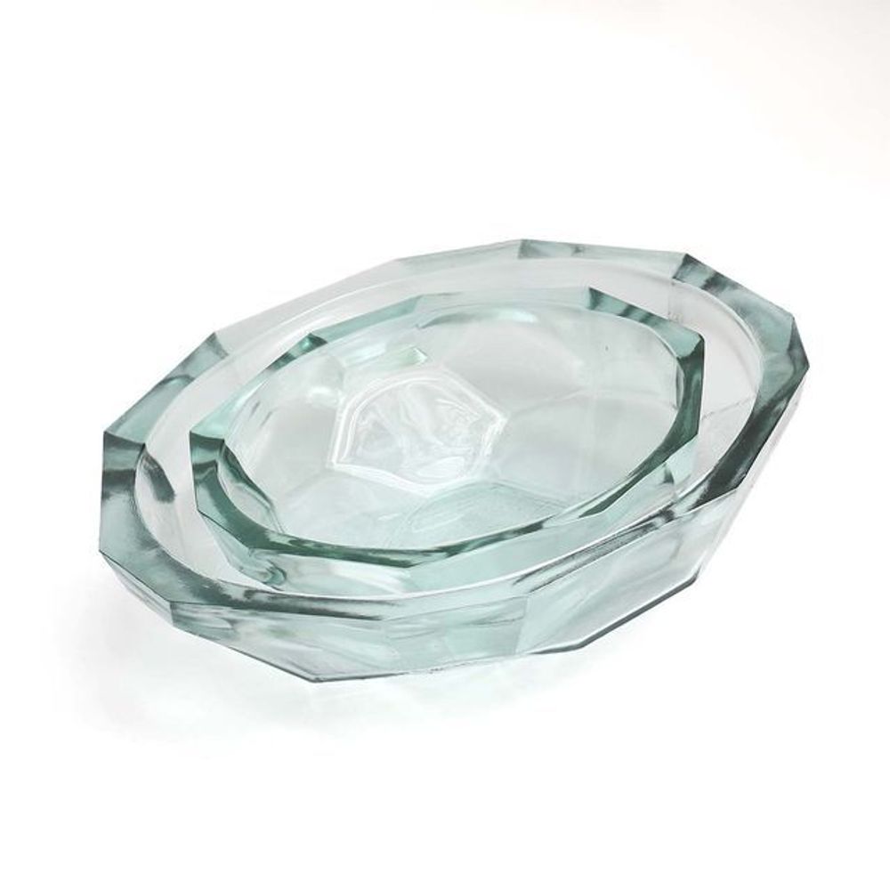 Glass - The Origami Bowl - Blue - L - BAZAR BIZAR LIVING