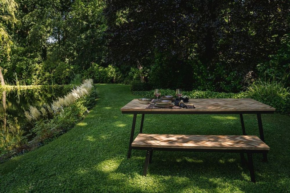 Autres tables - La Table de Marché Herringbone - Naturel - 200cm - BAZAR BIZAR LIVING