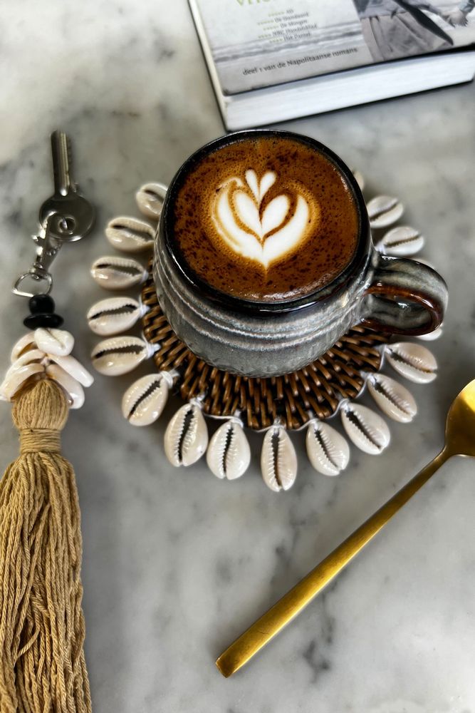 Decorative objects - The Cowrie Tassel Keychain - Mocca - BAZAR BIZAR LIVING