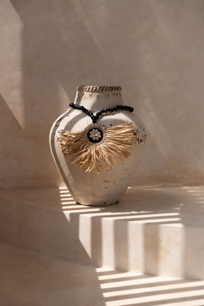 Objets de décoration - Le Pompon Tassel Raffia Mahkota - Noir Naturel - BAZAR BIZAR LIVING