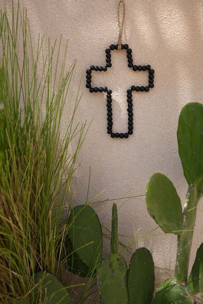 Decorative objects - The Wooden Cross Black - BAZAR BIZAR LIVING