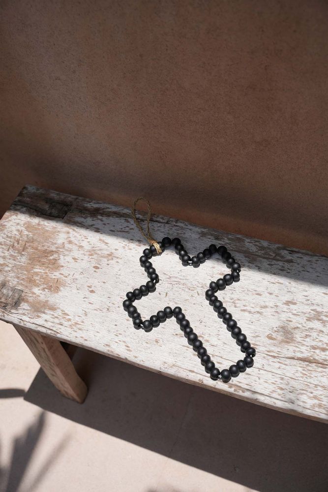 Decorative objects - The Wooden Cross Black - BAZAR BIZAR LIVING